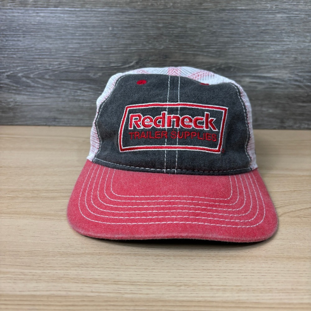Redneck Trailer Supplies Hat Cap Snapback Black Red One Size‎ Adjustable